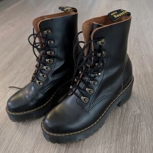 Black Leona Leather Women's Boots